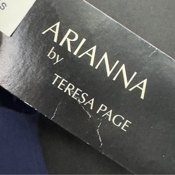 Arianna by Teresa Page Navy Velvet Top Long Formal Dress Size 8 - Picture 8 of 13